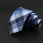 Gravata Executiva Xadrez Azul Marinho SK002